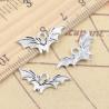 Ciondoli a forma di pipistrello di Halloween (30 pezzi) - Ciondoli in argento antico per artigianato