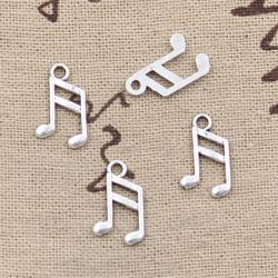 100 Music Note Charms | Antique Silver Pendants for DIY Jewelry