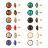 Gemstone Stud Earrings Set | Stainless Steel & Natural Stones