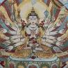 Embroidered Avalokiteshvara Thangka Tapestry - Tibetan Buddhist Decor