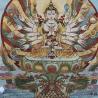 Embroidered Avalokiteshvara Thangka Tapestry - Tibetan Buddhist Decor