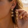 Bohemian Punk Starfish Earrings - Gold, Crystal & Zircon
