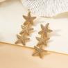 Bohemian Punk Starfish Earrings - Gold, Crystal & Zircon
