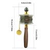 Handcrafted Tibetan Prayer Wheel - Alloy & Crystal Decor