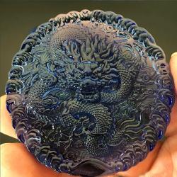 Tibetan Dragon King Mandala Crystal Amulet - Six-Character Mantra