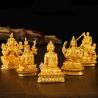 Figurines bouddhistes tibétaines dorées gravées - Cadeaux décoratifs et autels