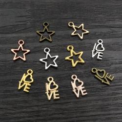 Antique Tibetan Charms: 100+ Stars & Hearts for Bracelets & Necklaces