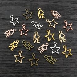 Antique Tibetan Charms: 100+ Stars & Hearts for Bracelets & Necklaces
