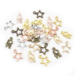 Antique Tibetan Charms: 100+ Stars & Hearts for Bracelets & Necklaces