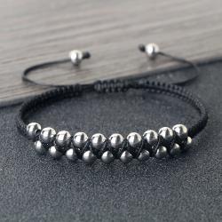 Braccialetto di perline di rame fatto a mano - Stile buddhista tibetano