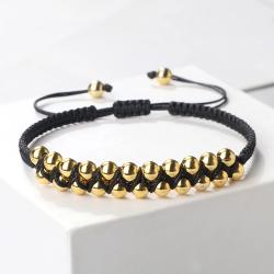 Braccialetto di perline di rame fatto a mano - Stile buddhista tibetano