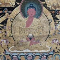 Amitabha Buddha Tangka Embroidery: Wall Decor, Tibetan Buddhist Art