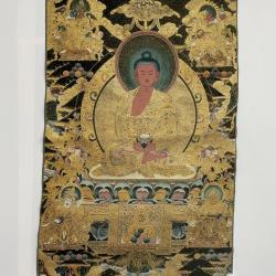 Amitabha Buddha Tangka Embroidery: Wall Decor, Tibetan Buddhist Art