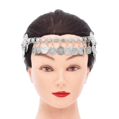 Ethnic Tassel Forehead Chain | Retro Tibetan Silver Headband