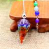 Collier pendentif en résine 7 chakras : Reiki, yoga et décoration
