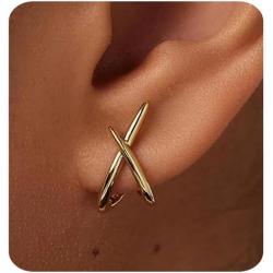 Puces d'oreilles dorées tendance | Boucles d'oreilles délicates et hypoallergéniques pour femmes