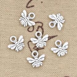 Breloques abeilles en bronze antique (100 pièces) pour la création de bijoux DIY