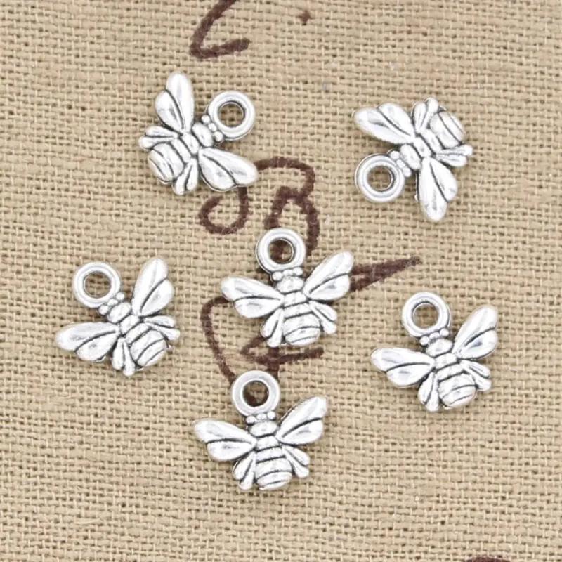 Breloques abeilles en bronze antique (100 pièces) pour la création de bijoux DIY