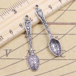 Antique Bronze Spoon Charms (20 pcs) for Jewelry Making