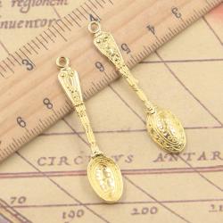 Antique Bronze Spoon Charms (20 pcs) for Jewelry Making