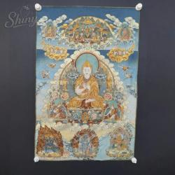 Handgefertigter tibetischer Thangka-Wandteppich von Meister Tsongkhapa