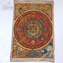 Tibetan Tangka Embroidery: 35 Mandala Wall Art | Golden Thread