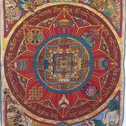 Tibet Tangka Nakış: 35 Mandala Duvar Sanatı | Altın İplik