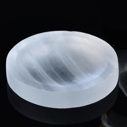 Selenite Bowl - Raw Carved Quartz Crystal Grid for Energy & Home Decor