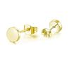 Stainless Steel Punk Earrings | Round Black & Gold/Silver | Unisex