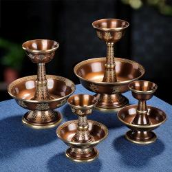 Tibetischer Kupfer-Schutzbecher: 8 Glückssymbole, buddhistischer Schmuck