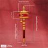 Ruota della preghiera a manovella in rame - Stile tibetano con manico in legno di sandalo