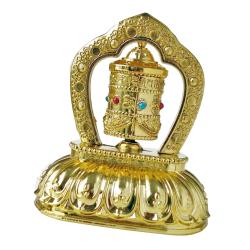 Tibetan Prayer Wheel: Solar Decor & Spiritual Blessing