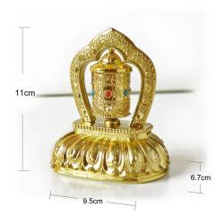 Tibetan Prayer Wheel: Solar Decor & Spiritual Blessing