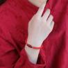 Kırmızı İp ve Cinnabar Taşlı Tibet Koruma Bileziği