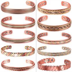 Tibetan Copper Magnetic Bracelet | Healing & Spiritual Jewelry