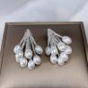 White Pearl Cluster Earrings | Elegant & Luxurious