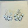 White Pearl Cluster Earrings | Elegant & Luxurious