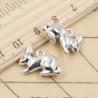 3D Rabbit Charms (10 pcs) - Tibetan Silver Jewelry Making Supplies