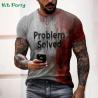 T-shirt d'horreur pour Halloween : T-shirt homme imprimé sanglant en 3D