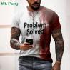 T-shirt d'horreur pour Halloween : T-shirt homme imprimé sanglant en 3D