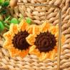 Orecchini a forma di girasole fatti a mano: orecchini pendenti floreali per donna