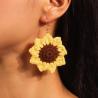 Orecchini a forma di girasole fatti a mano: orecchini pendenti floreali per donna