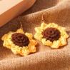 Orecchini a forma di girasole fatti a mano: orecchini pendenti floreali per donna