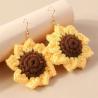 Orecchini a forma di girasole fatti a mano: orecchini pendenti floreali per donna