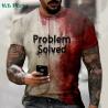 T-shirt d'horreur pour Halloween : T-shirt homme imprimé sanglant en 3D
