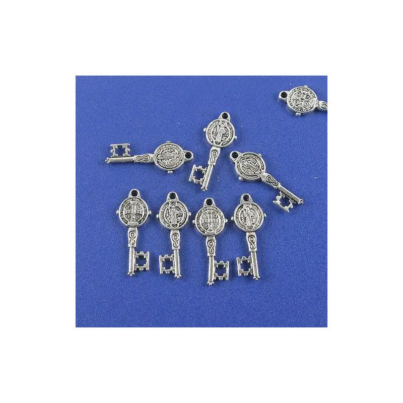 Breloques Saint Benoît en argent tibétain (30 pièces) - Création de bijoux