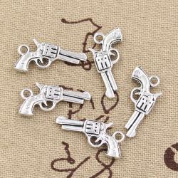 Antikes Pistolen-Anhänger-Set | 15-teilig für DIY-Schmuck und Bastelarbeiten
