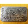 Plaque amulette Thangka Qi Lin en argent tibétain - Motif chinois ancien