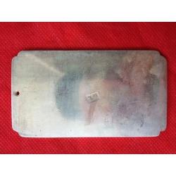 Plaque amulette Thangka Qi Lin en argent tibétain - Motif chinois ancien