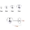 Ohrstecker aus Sterlingsilber (5 Paar) | Verschiedene Größen | Für Damen
